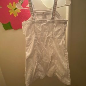 nice white dress for girls with buttons in front